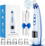 Newest Blackhead Remover Pore Vacuum Upgraded Facial Pore Cleaner Electric Comedone Whitehead Extractor Tool-5 Suction Power,5 Probes,USB Rechargeable Blackhead Vacuum Kit for Women & Men