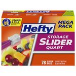 (78-Count, Quart) - Hefty Slider Storage Bags (Quart, 78 Count)