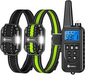 Dog Training Collar with Remote, Electronic Dog Shock Collar with Beep, Vibration, Shock, Light and Keypad Lock Mode, Waterproof Electric Dog Collar Set for Small Medium Large Dogs