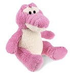 DolliBu Plush Alligator Stuffed Animal - Soft Fur Huggable Sitting Pink Alligator, Adorable Playtime Plush Toy, Cute Animal Cuddle Gifts, Super Soft Plush Doll Animal Toy for Kids and Adults - 10 Inch