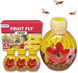 ENTOEND Fruit Fly Trap - 4 Traps, up to 3 Months' Supply | Ultimate Indoor Fruit Fly Killer for the House and Kitchen | New & Improved, Easy to Use Pre-Baited Bottles | Safe Around Fruits and Food