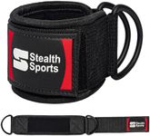 Stealth Sports Gym Ankle Straps 2”x10” (Pair) Ankle Straps for Cable Machine 7mm Neoprene Padded Women Men Gym Wrist Cuff Double D-Rings–Leg Workout Curls Hip Abductor Ankle Cuff Attachment