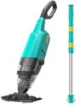 Oxseryn Powerful Handheld Pool Vacuum Cleaner, 60mins Run Time, Cordless Pool Vacuum for Above Ground Pools, Hot Tubs, Spas and Other Small Swimming Pool, Green