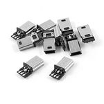 uxcell 10 PCS Mini USB 5 Pin B Male Connector Port Solder Plug Replacement