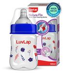 Luvlap Anti-Colic Wide Neck Natura Flo Baby Feeding Bottle, 150ml, New Born/Infants/Toddler Upto 3 Years, Floral, BPA Free