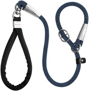 NAZOU Slip Leash 1/2in Dog Leash Heavy Duty Comfortable Dog Lead 3ft/4ft/5ft Hands Free Dog Leash Strong Training Leash for Dogs Up to 120LBS