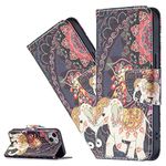 LEMAXELERS Nokia X10 / Nokia X20 Phone Case Nokia X10 Cover Shockproof Retro Elephant PU Leather Flip Wallet Case Magnetic Stand Card Slot Folio Bumper Case for Nokia X10,BF Retro Elephant
