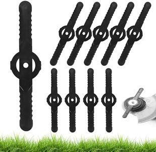 Viitech 60 Pcs Cuchillas de Repuesto para Cortacésped de Plástico, 14 cm de Cuchillas de Repuesto de Plástico Negro Cuchillas para Cortadora Césped Jardín (Negro)