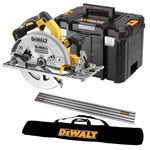DEWALT DCS572N 18v XR Brushless 184mm Circular Saw + Tstak Case Guide Rail + Bag