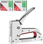 Arrow JT27 Light Duty Staple Gun Kit, Thin Wire Stapler with 2000 Pieces JT21 3/8" Staples, Lightweight Chromed-Steel Housing