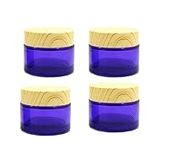 4 Pcs Purple Round Glass Jars Trave