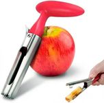Apple Core Remover Tool Professional - Apple Core Remover Stainless Steel Pineapple Corer Non-slip Grip Tomato Corer Tool - Red Apple Corer Remover and Pinapple Decorer for Kitchen Apple Corer Tool