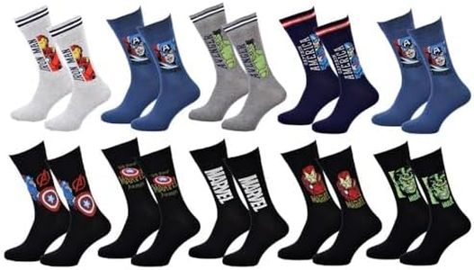 Disney Socks And Underwear Chaussettes AVENGERS 43/46 Pack de 10 Paires