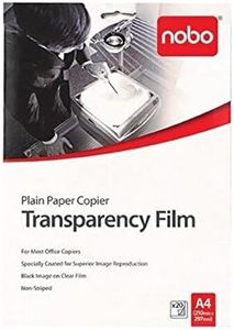 Apollo Plain Paper Copier Transparency Film, Black On Clear, Box of 100