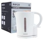 PIFCO 1.7L Electric Kettle - Compact White Kettle with Cordless Design and Boil-Dry Protection - Lightweight, Easy-to-Use Kettle for Elderly - Perfect for Small Kitchens or Bedrooms