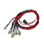 LAFEINA RC Car LED Light Kit, 6 LED Light Set Headlight Taillight 1/10 1/8 RC Model Car Truck Tank Tamiya D3 Axial SCX10 D90 HSP Kyosho HPI Lighting
