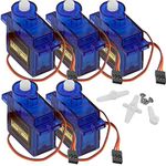 AZDelivery 5 x Micro Servo Compatible with SG90 9g Toy Robot Helicopter Airplane Arm Boat Motor RC Remote Control 4.8V 6V compatible with Arduino including E-Book!