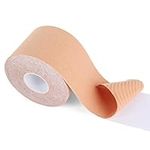 FITOP Kinesiology Tape, Uncut Kinesthetic Tape 5cm x 5m Roll for Athlete, Beige