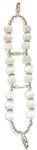 Hidden Hollow Beads Women's 6" Medical Alert ID Interchangeable Replacement Bracelet, Identification vital info tag (White Stretchy Double Band), Adult Size 6 inches, Glass