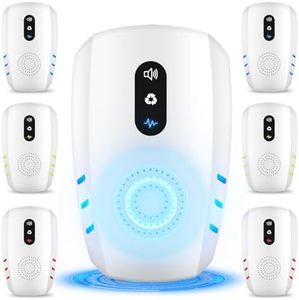 2026 Upgraded Ultrasonic Indoor Pest Repeller, 3-Mode Mouse Traps, 6 Pack