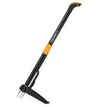 Fiskars Xact Weed Puller, Length: 1 m, Stainless Steel Handle/Plastic Handle, Black/Orange, 1020126