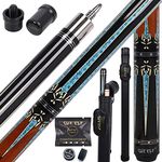 CUEELF Pool Cue Stick,Low Deflection Shaft Billiard Cue Sticks with 1X1 Hard Case,Professional Billiards Ques Sticks with 13mm Tips,19.5-20 oz Pool Stick Set