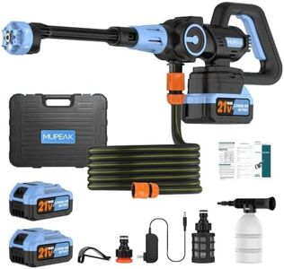 MUPEAK Brushless Cordless Power Washer with 2 Batteries, 1500PSl, Blue