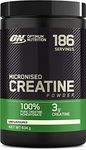 Optimum Nutrition Micronised Creatine Powder, 100% Pure Creatine Monohydrate Powder for Performance and Muscle Power, Unflavoured Shake, 186 Servings, 634 g