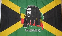 SHATCHI 5ft x 3ft National Flags Events Pub BBQ Decorations for Rugby Cricket Football Sports 2023 World Cup Banner Fan Support Table Cover, Polyester, Bob Marley