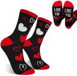 Nucinzua Stocking Stuffers for Men,Mens Christmas Gifts for Women,Heart Socks for Men Women,Funny Socks for Her,Husband Boyfriend Christmas Gifts for Wife