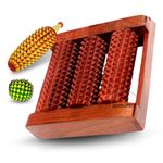 GOSHOPECO Wooden Foot Massager 3 Rollers with wooden Ball and karela, muscle Therapy for Stress Relief and Improved Blood Circulation (set of 3)