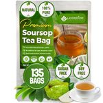 Premium 135 Tea Bags Soursop Graviola Leaves Tea, Soursop Leaf Tea, Moringa Tea, Hibiscus Tea, Pure, Herbal Tea Collections