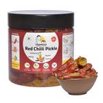 Farm Didi Stuffed Red Chilli Pickle In Fresh Mustard Oil | Lal Mirch Ka Achar 325G | Bharwa Mirchi Ka Achar | Banarasi Red Chilli Pickle | No Garlic Stuffed Red Chilli Pickles | Traditional Recipe