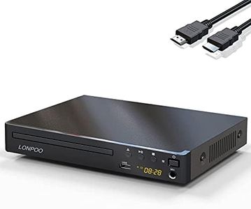 Lettore DVD compatto per TV (1080P Upscaling con uscita HDMI/Coxical/AV, porta ingresso USB e MIC, Multi-Regione Libera, cavo HDMI e AV incluso) (LP-099)