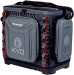 Plano KVD 3700 Signature Series Tackle Bag, Black with Red Accents, Water-Resistant TPE Coated Fabric, Premium Customizable Fishing Storage, Soft Tackle Bag