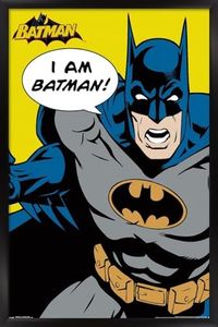 Trends International 24X36 DC Comics Batman Wall Poster, 24 in x 36 in, Black Framed Version