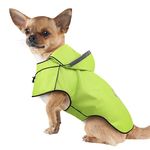 Dog Raincoat for Medium Dogs Poncho Waterproof Rain Coat, Lightweight Hood Doggie Rainwear, Reflective Dog Slicker Hooded Dog Rain Suit with Adjustable Drawstring/Reflective Strip/Leash Hole, M