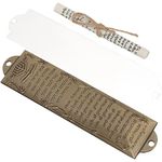 HOMSFOU 1 Set Jewish Mezuzah Case with Scroll Vintage Mezuzah Plaque Alloy Mezuzah Ornament Blessing Mezuzah Crafts Classic Jewish for Door Religious Decor 132mm
