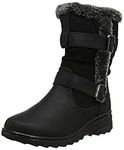 Cushion Walk Fur Lined Soft Lightweight Flexible Zip Buckle Ladies Boots UK 3-8 (UK 6 EU 39, Black)