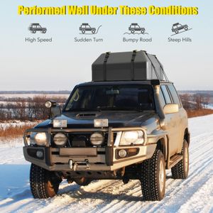 COSTWAY Car Roof Bag, 15 Cu Ft Waterproof Cargo Carrier – Black with Lock & Straps