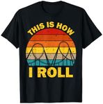 Cool Roller Coaster For Men Women Amusement Theme Park Retro T-Shirt