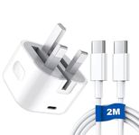 Latest Version For iPhone 16 Charger - [MFi Certified] USB C Charger 25W PD Fast Charger Plug with [6 Feet Long] USB C to C Cable Compatible For iPhone 15/16/Pro/Plus/Pro Max For iPad Pro/Air/Mini