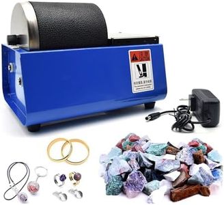 Rock Tumbler Polisher Kit, Electric Rock Tumbler Machine, Gemstones Polisher Rotary Rock Tumbler Leakproof Rubber Barrel, Durable Motor and Running Silently, for Crystals, Stone, Glass, Metal