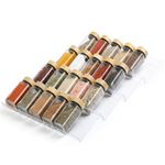 Suneerplay Spice Drawer Organizer 4 Tier, Acrylic Seasoning Organizer Rack, Clear Spice Rack Tray, Kitchen Seasoning Jars Drawers Insert (Jars Not Included/ Expandable From 9" to 18")