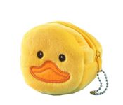 Cute Duck Plush Coin Purse Zipper Change Purse with Keychain Small Headphone Lipstick Bag Mini Wallet Money Bag Kids Gift