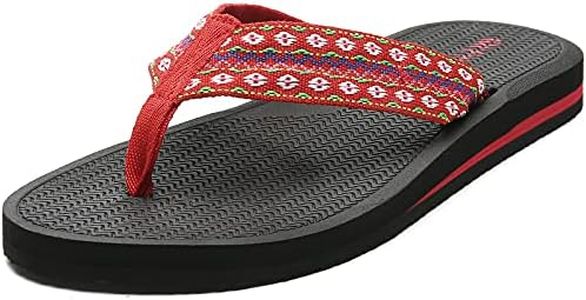 QLEYO Women's Flip Flop Sandals, Comfortable Cushioned Slippper with Yaga Mat Foam, Athletic Thong Sandals for Outdoor size 6