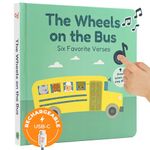Calis Books - The Wheels on The Bus Book | Sound Books for Toddlers 1-3 | Wheels on The Bus Toy | Great Interactive Books for 1 Year Old. The Wheels on The Bus Musical Book - 6 Pages, 6 Verses