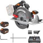 WORX Cordless Circular Saw, 40V 7-1/4-Inch Brushless, WX533L