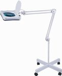 Professional Daylight LED Magnifying Lamp with Massive 7.5" x 6.2" Aspheric Lens, Floor Standing