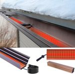 H&G Lifestyles 20ft Roof Gutter Heater - Winter Roof and Gutters Roof Valley De-Icing System for Ice Dams Prevention, 10pcs Heating Panels with Heat Cable,Easy Installation, Self-Regulating Heating